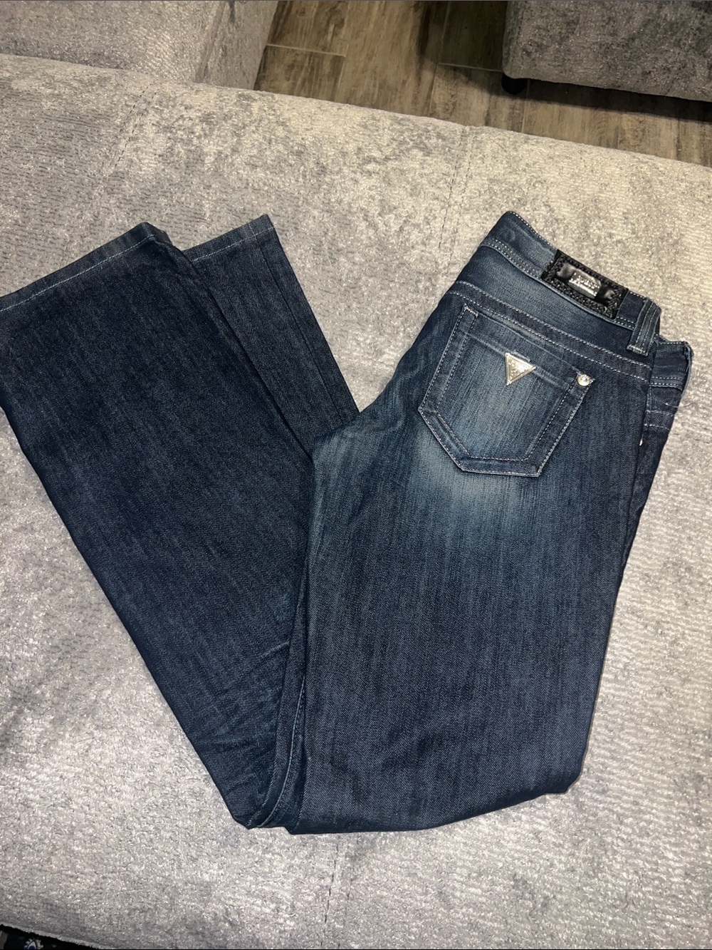 Guess? Dark Wash Denim Jeans with Triangle Logo